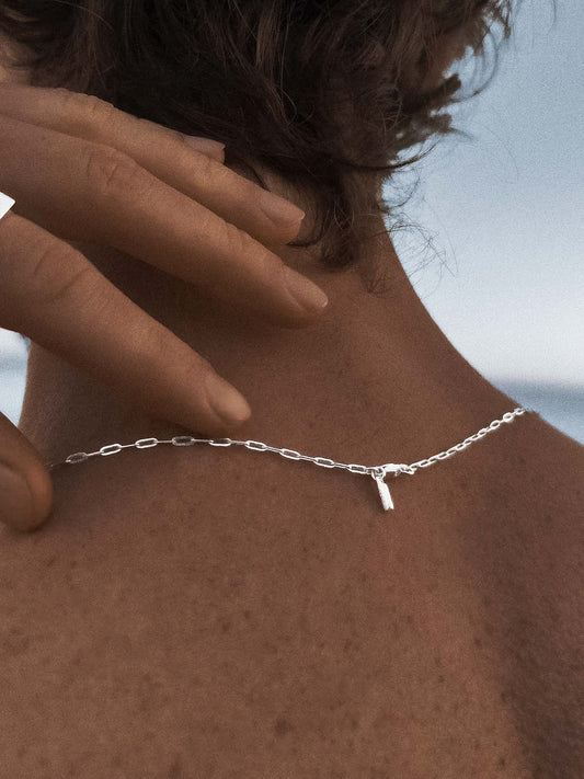 CLIP CHAIN NECKLACE IN SILVER - VARCCI
